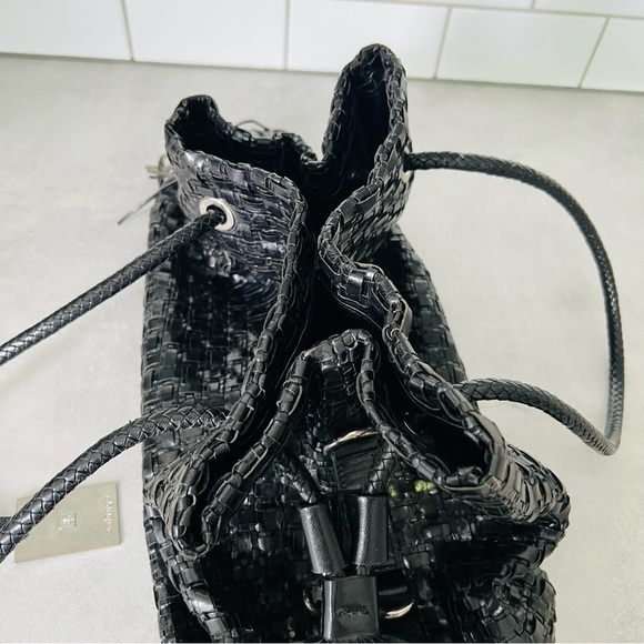 CALONGE Leather Tassel Woven Bag - Picture 4 of 15